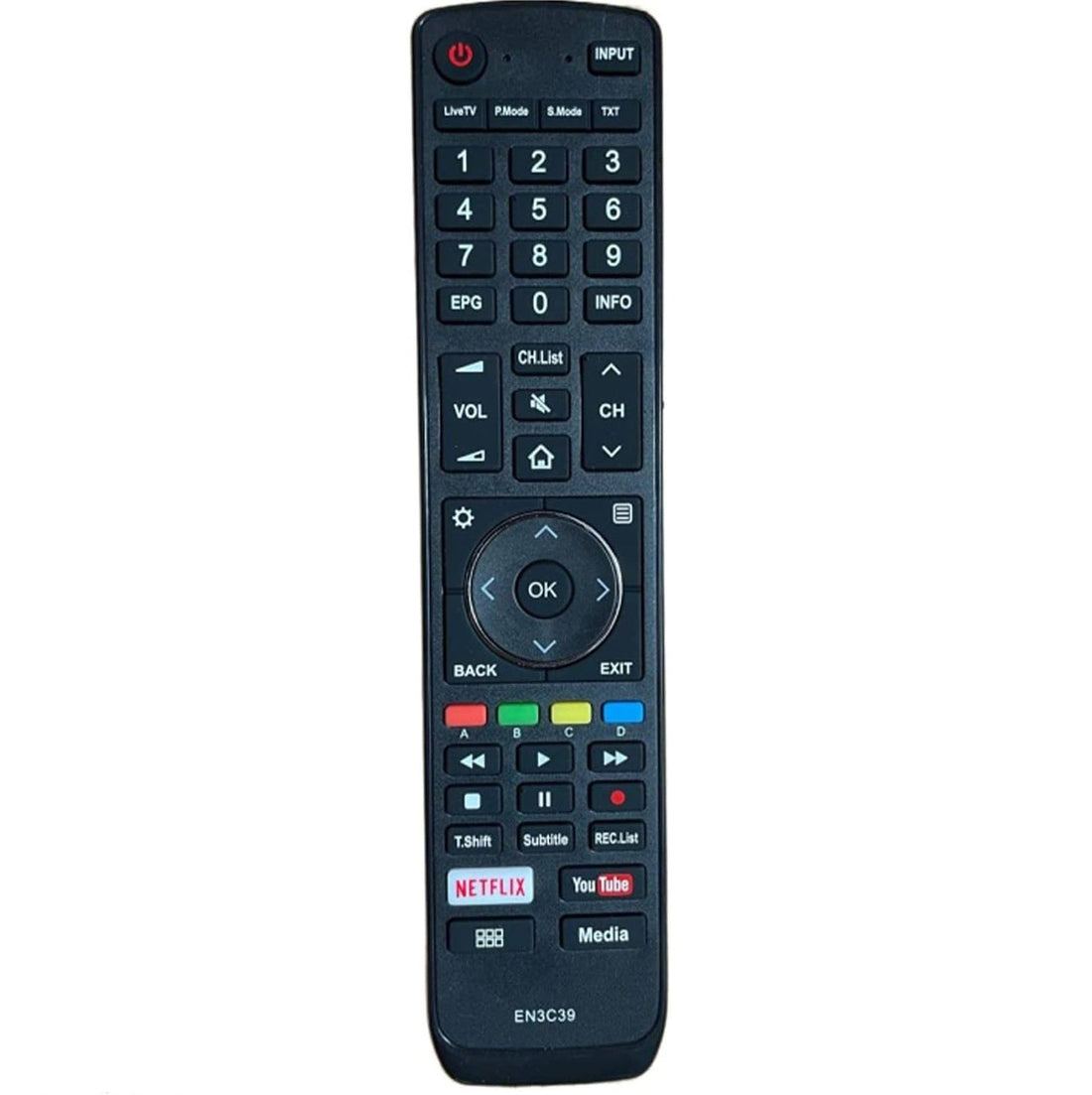 Hisense EN3C39 Remote Control - Replacement Remote for Hisense Smart TVs - Remotes this Arvo